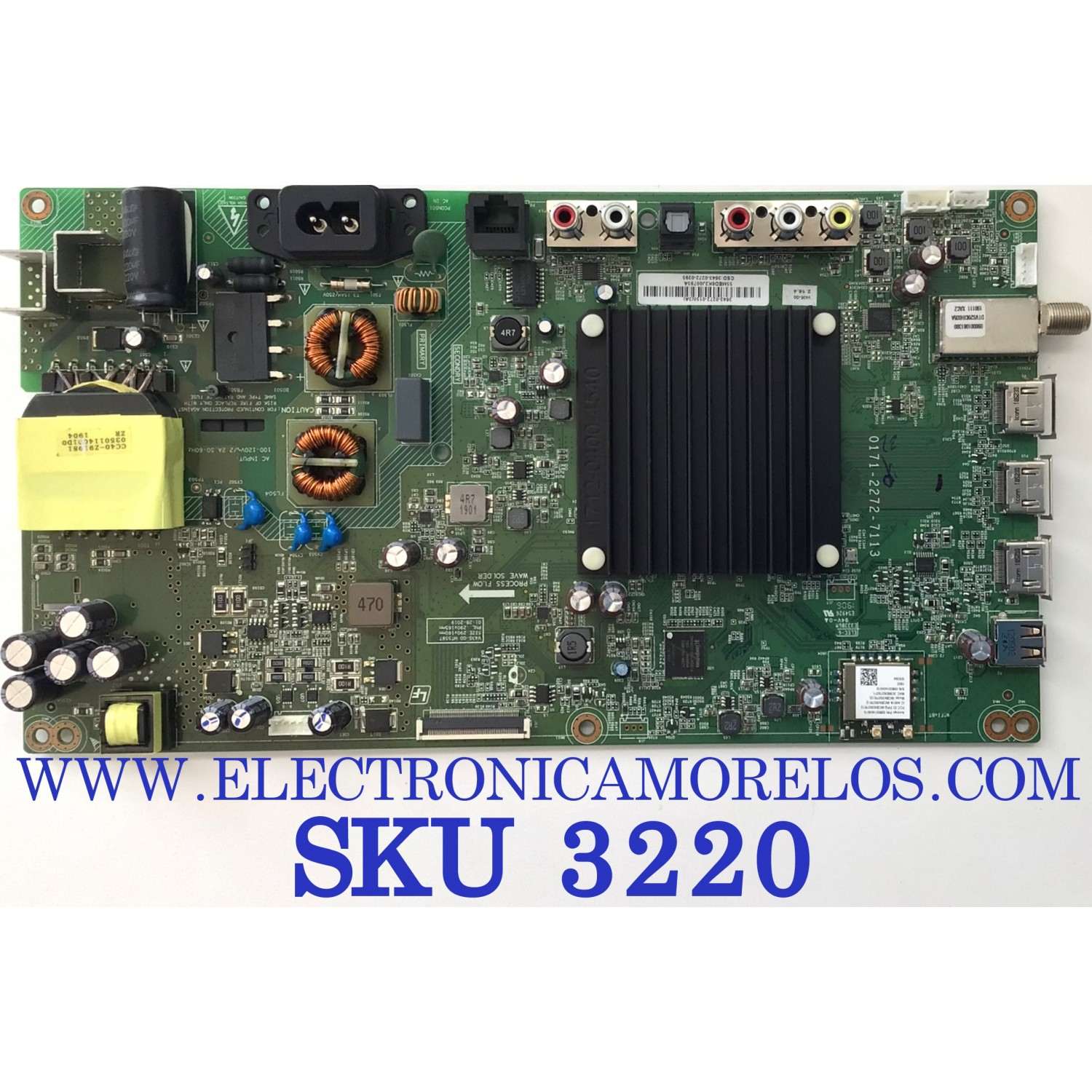 MAIN FUENTE PARA TV VIZIO SMART LED /  NUMERO DE PARTE 3643-0272-0150 (3A) / 0171-2272-7113/ 098001404010 /1902 / 005364 / 3643-0272-8395 / MODELO V435-G0 / V435-G0 LAUKQEKV
